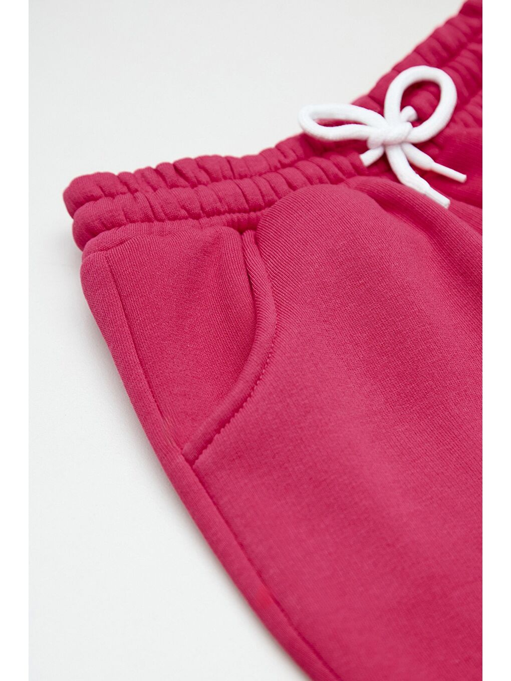 Fuşya Gül Ve Yazı Baskılı Beli Lastikli Kız Çocuk Eşofman Altı-2