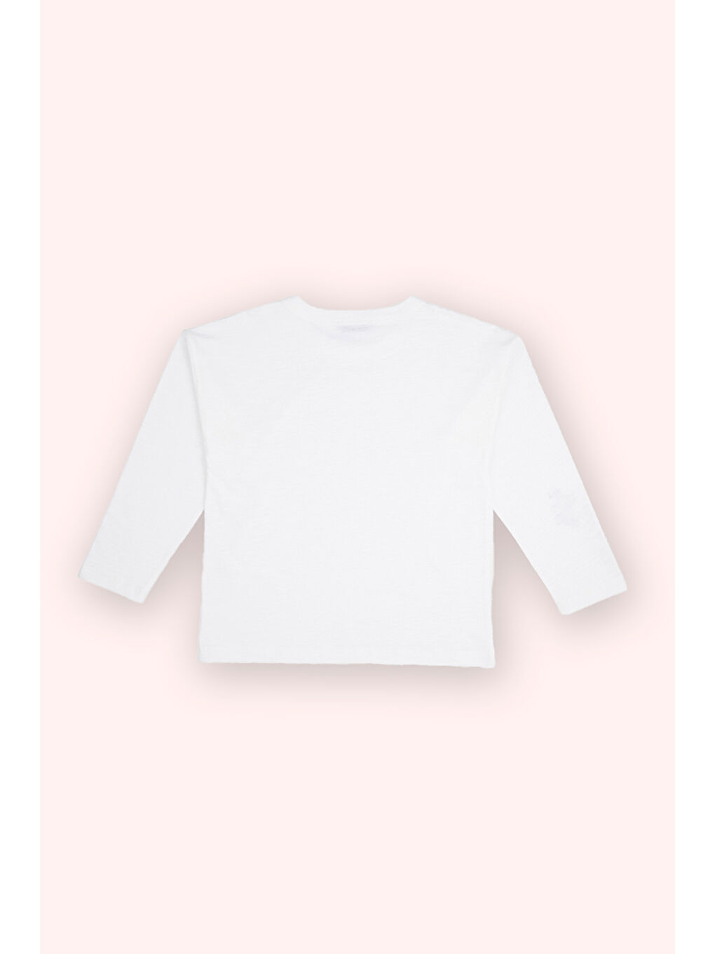 Erkek Çocuk Baskı Detaylı Uzun Kollu T-Shirt Beyaz-2