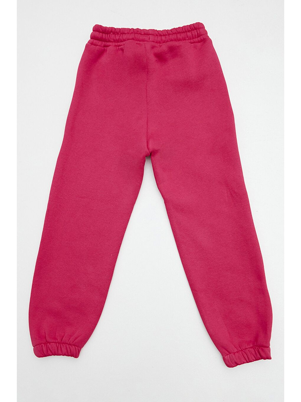 Fuşya Gül Ve Yazı Baskılı Beli Lastikli Kız Çocuk Eşofman Altı-3