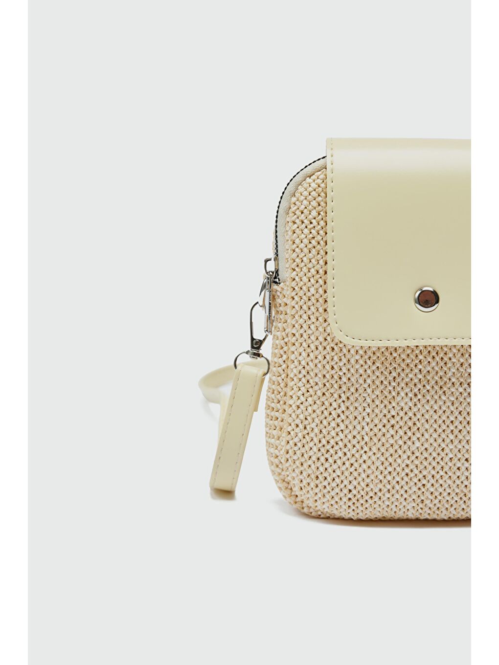 Vexa Hasır Görünümlü Çapraz Çanta Sarı-3