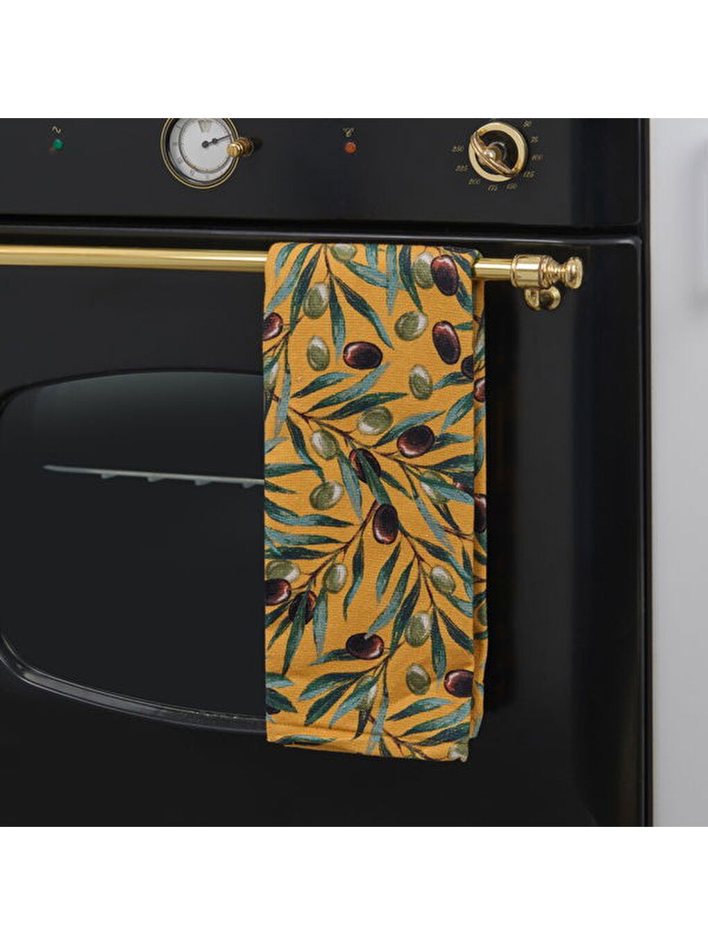 Kahverengi Soft Olive Mutfak Havlusu - Hardal - 40x66 cm-2