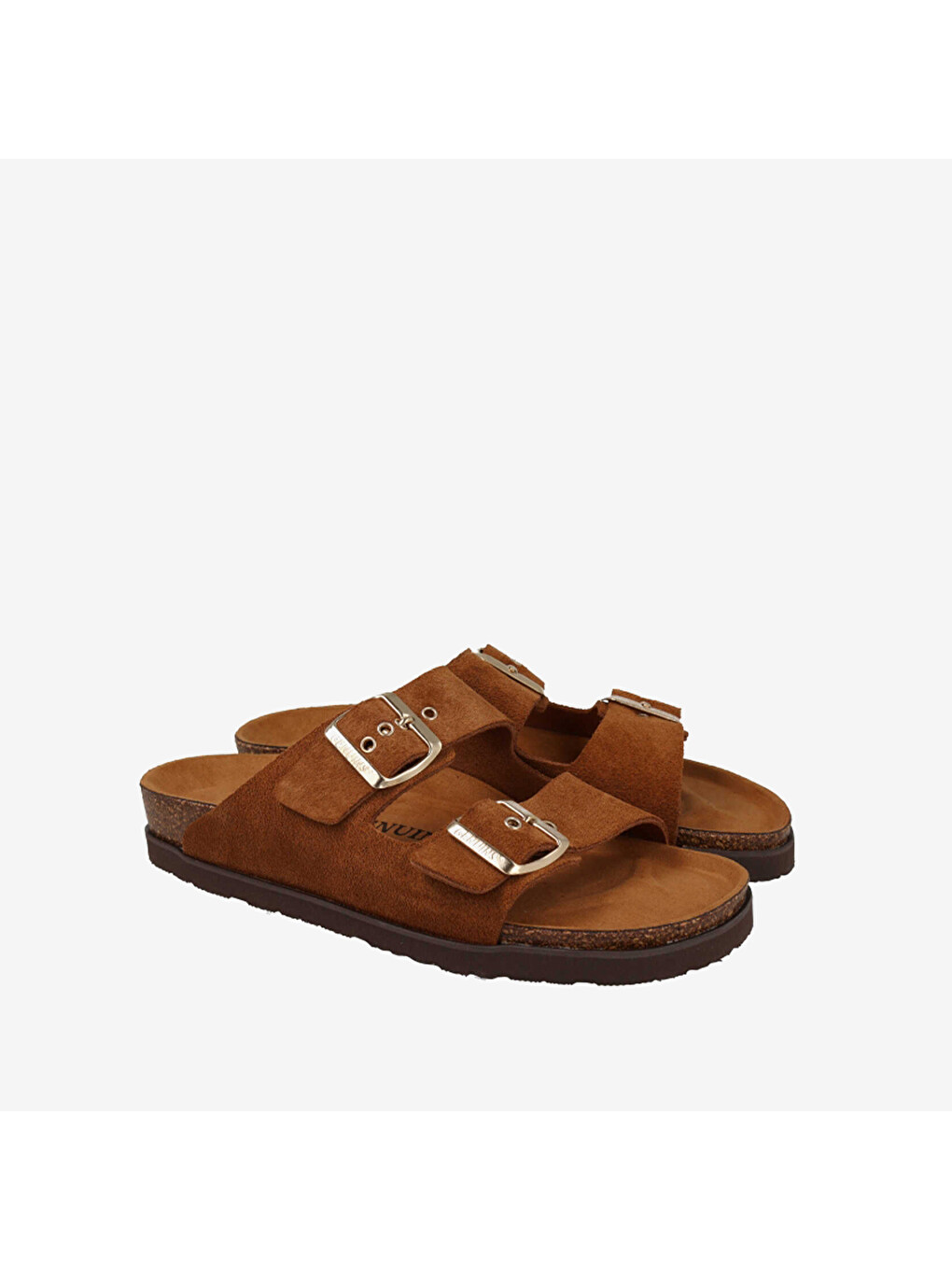 Kahverengi Kadın Terlik G106052 Hawaıı Velour Camel-1