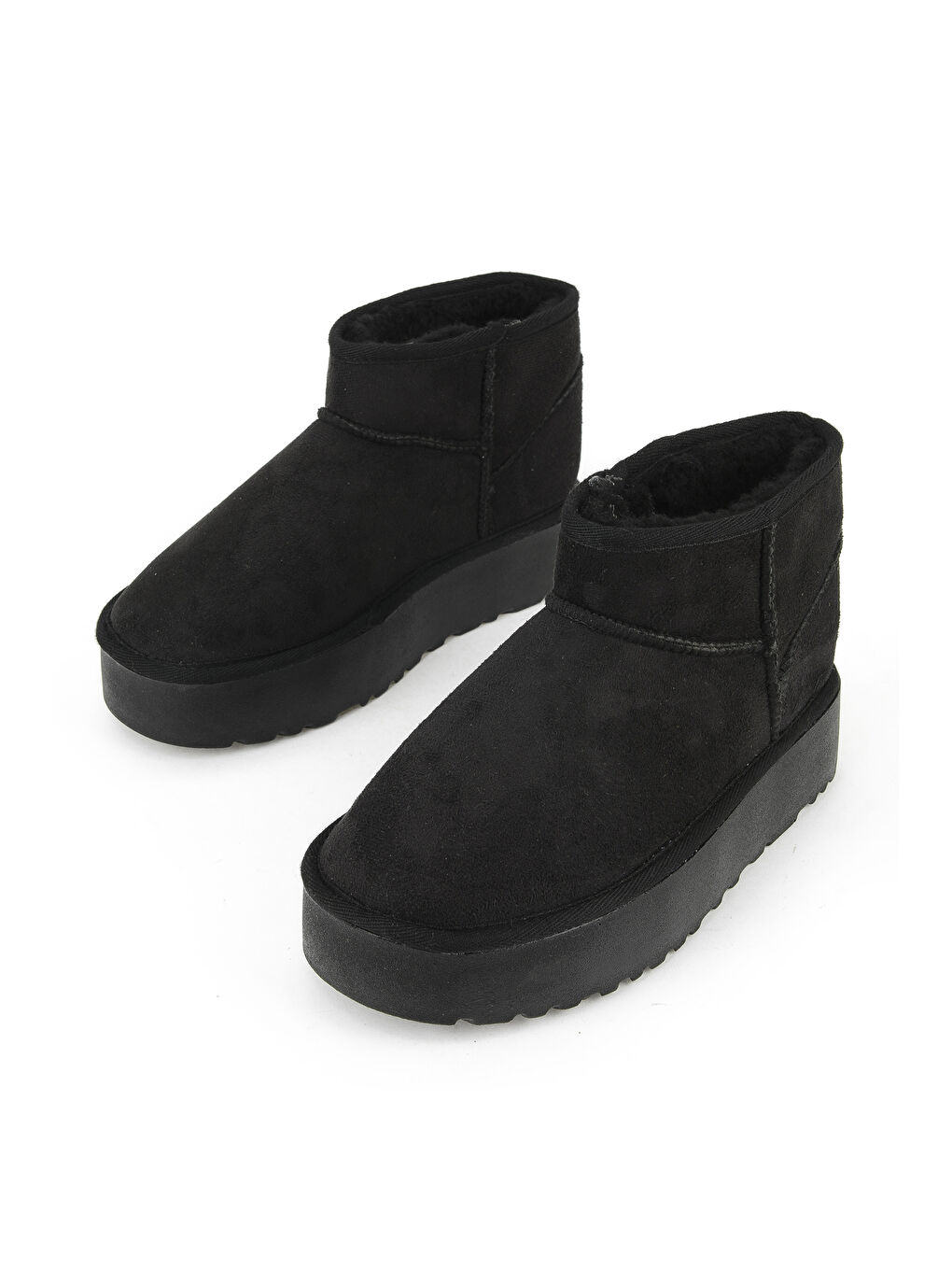 Suni Kürklü Kadın Bot 1531044Z1002 Siyah-4