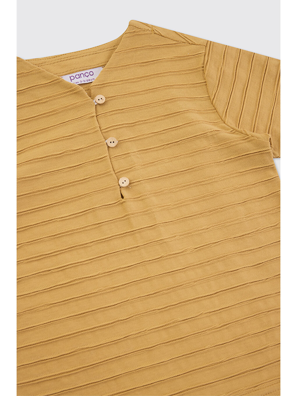 Sarı Erkek Bebek Kısa Kollu Hardal Tişört-2