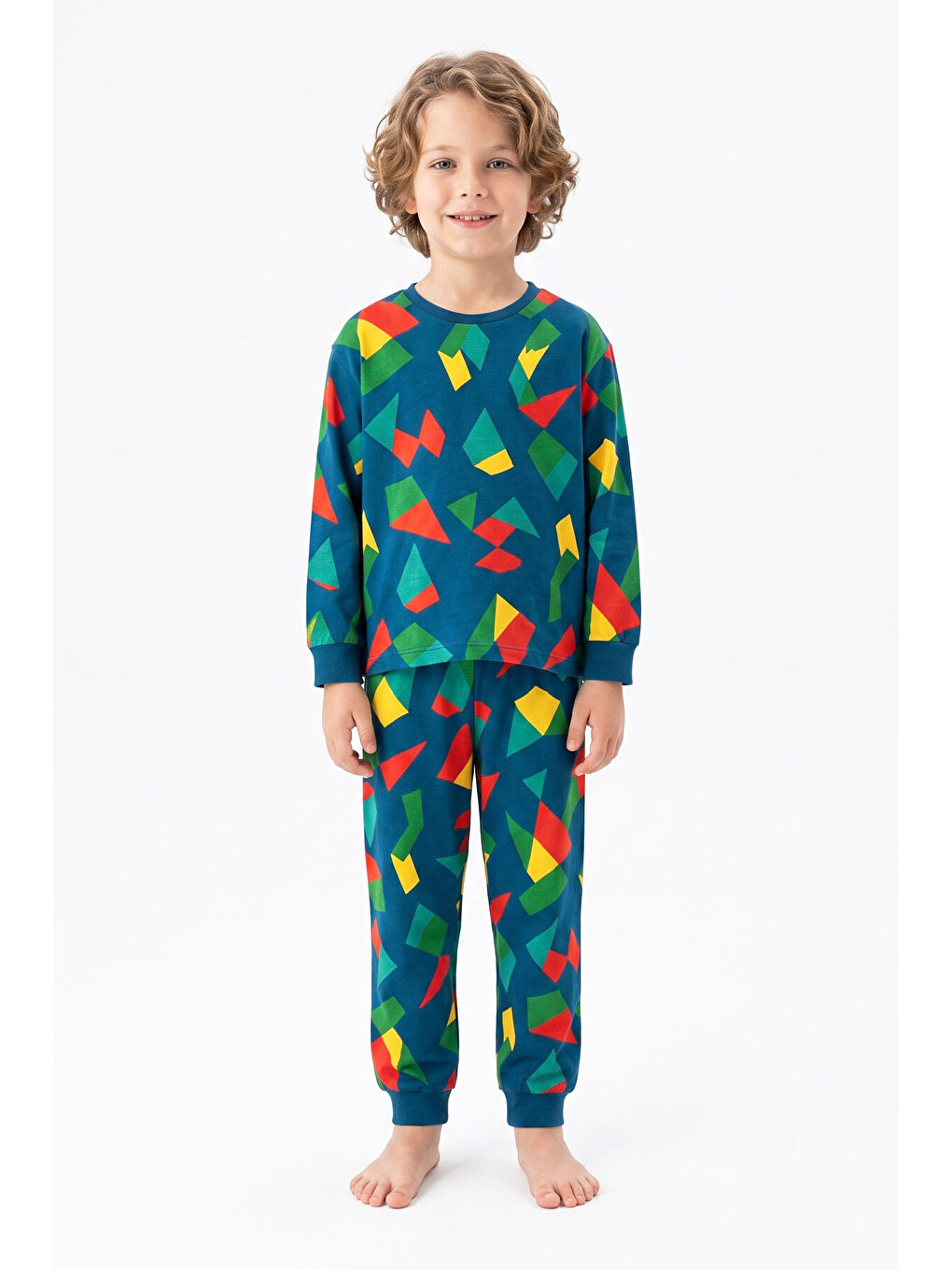 Karışık Erkek Çocuk %100 Pamuk Pijama Takımı 3-8 Yaş 12736ıs-1