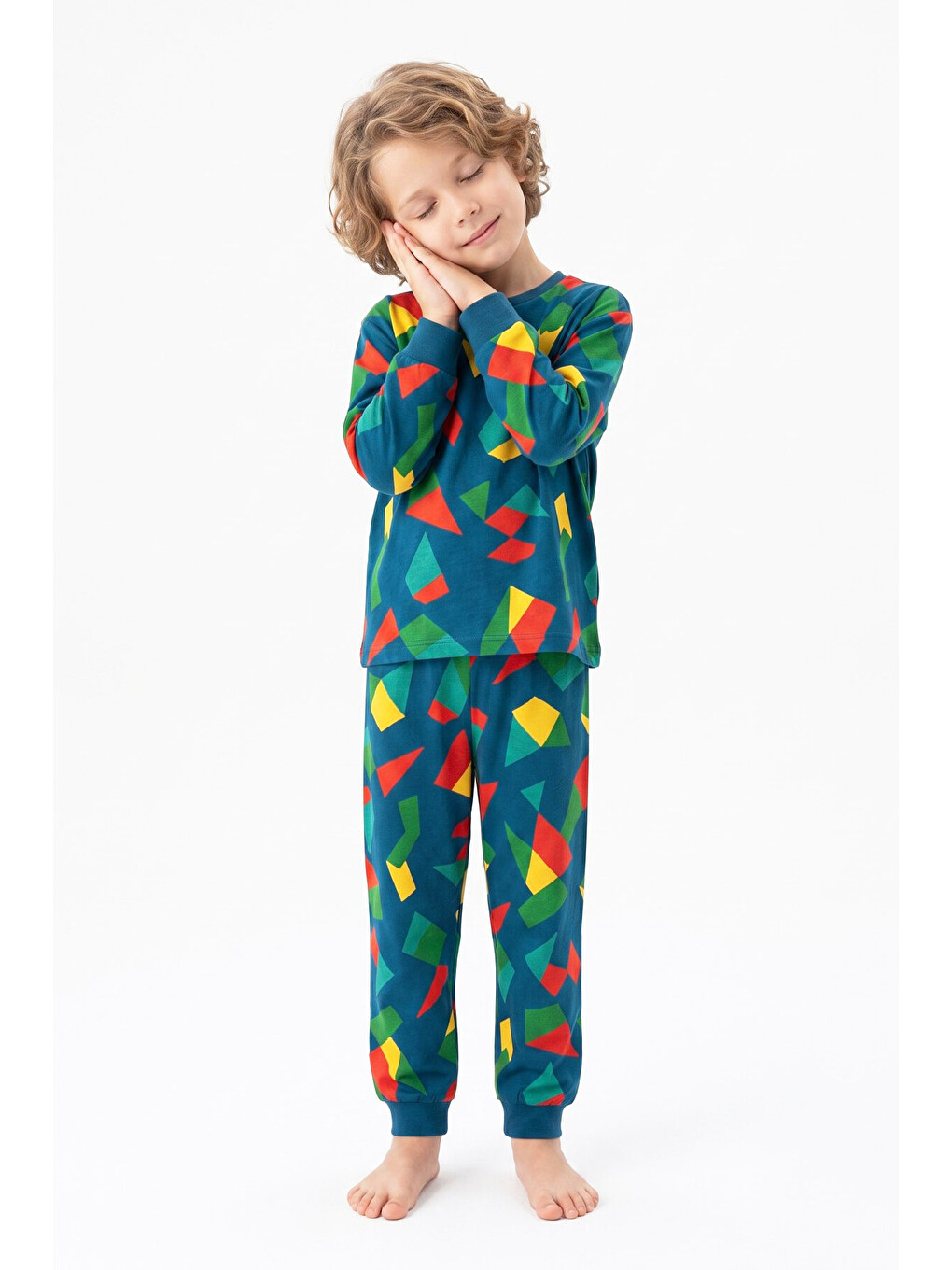 Karışık Erkek Çocuk %100 Pamuk Pijama Takımı 3-8 Yaş 12736ıs-2