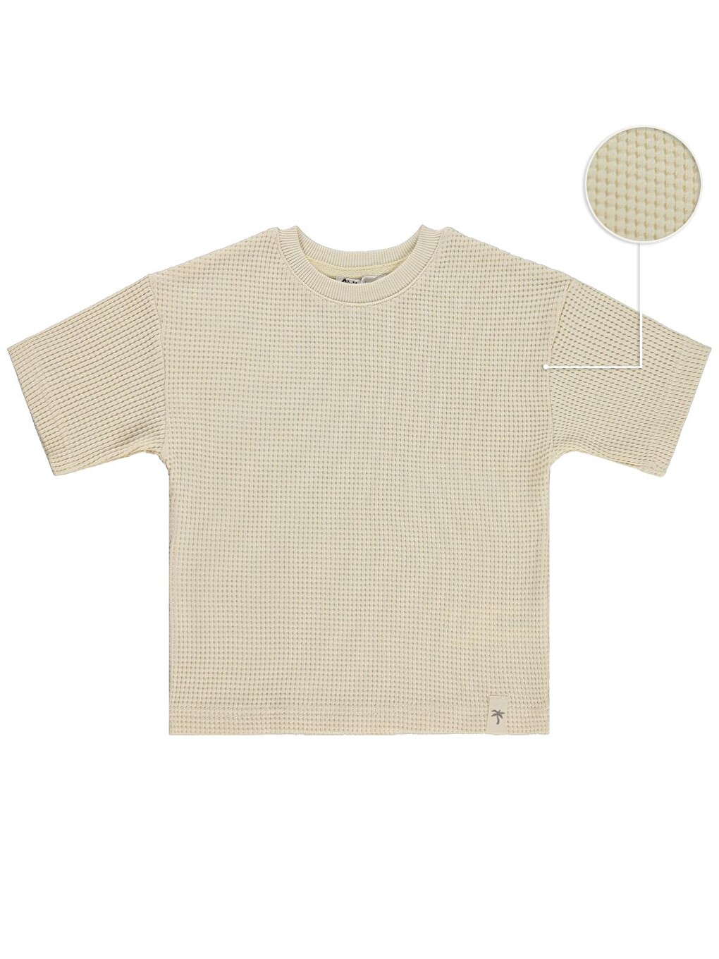 Boys Basic Waffle 2-5 Yaş Tişört - Kahverengi