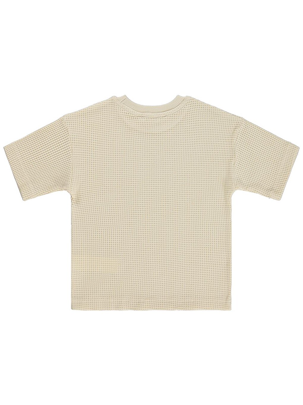 Boys Basic Waffle 2-5 Yaş Tişört - Kahverengi-1