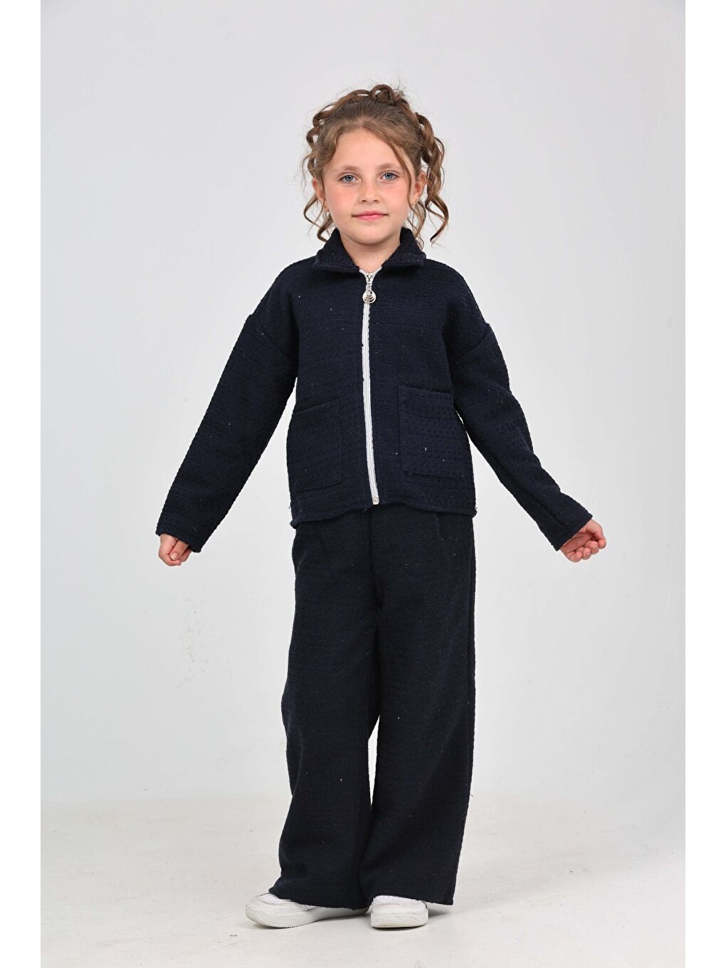 Lacivert Kız Çocuk Şanel Takım-2