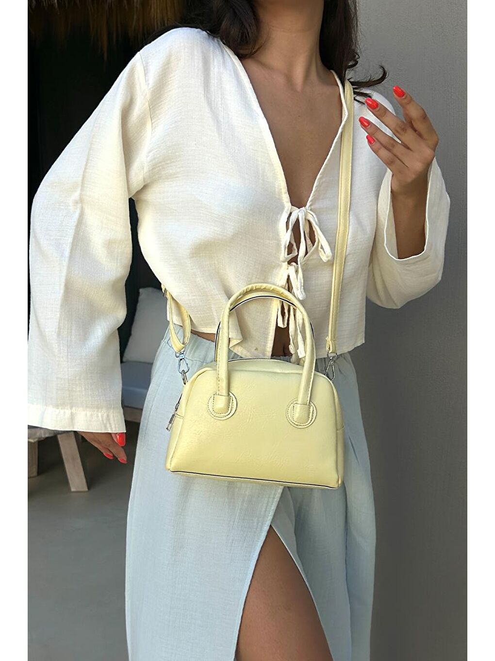 Mivy Çapraz Çanta Sarı-5