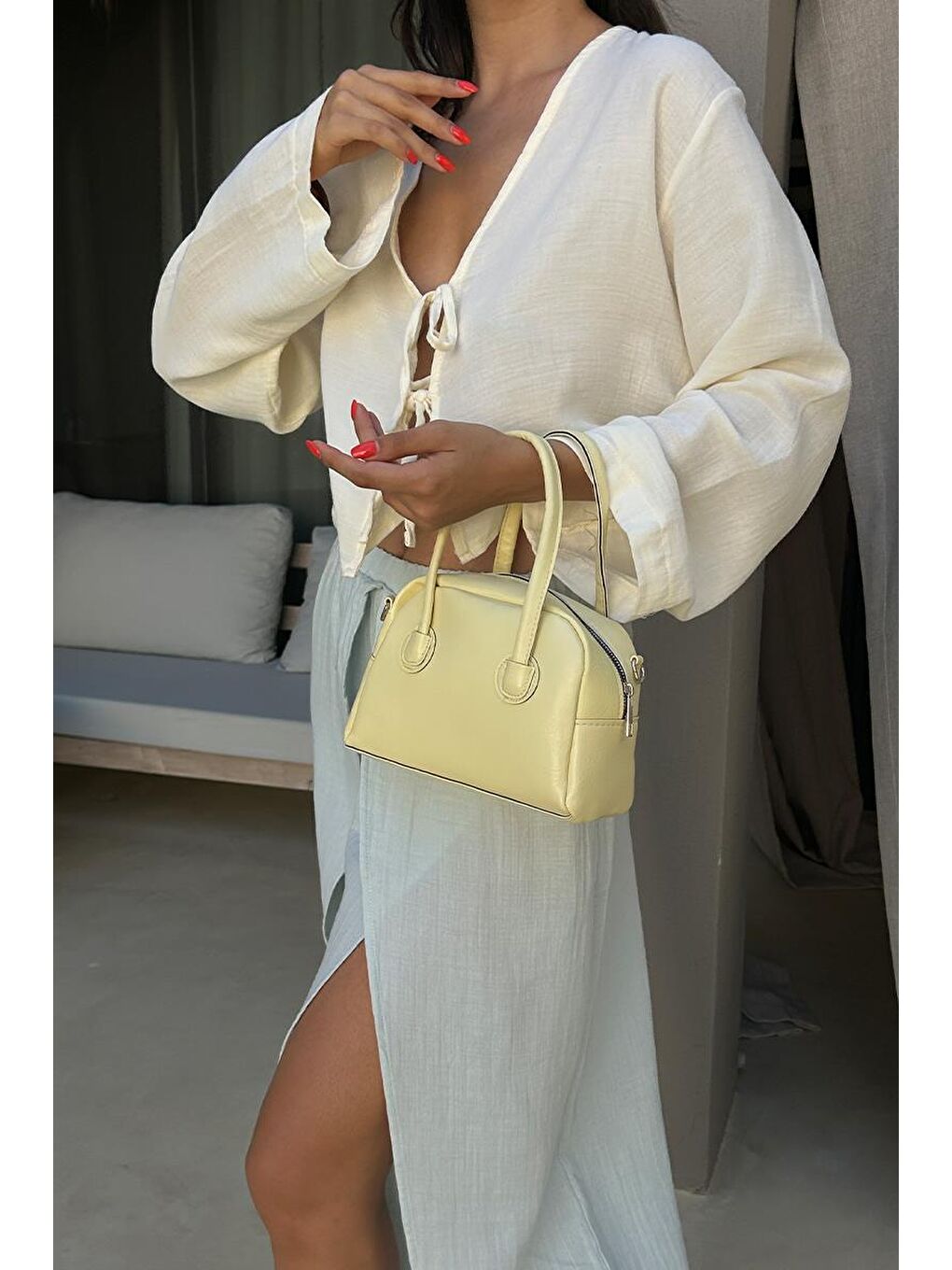 Mivy Çapraz Çanta Sarı-6