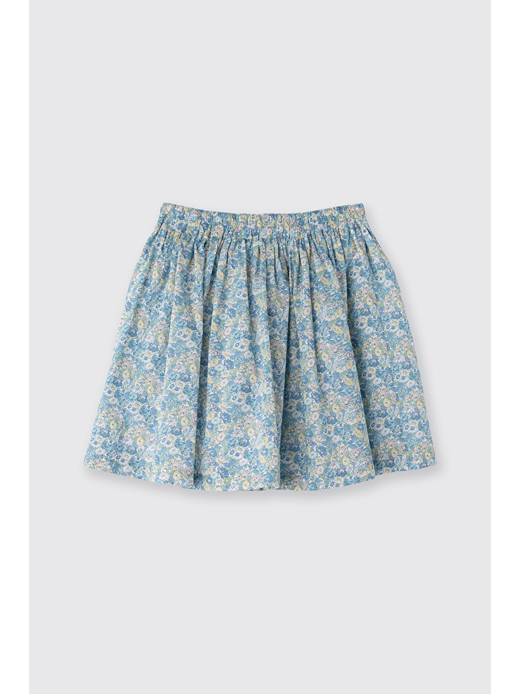 Mavi Liberty Kumaş Çiçek Desenli Kız Bebek Etek-2