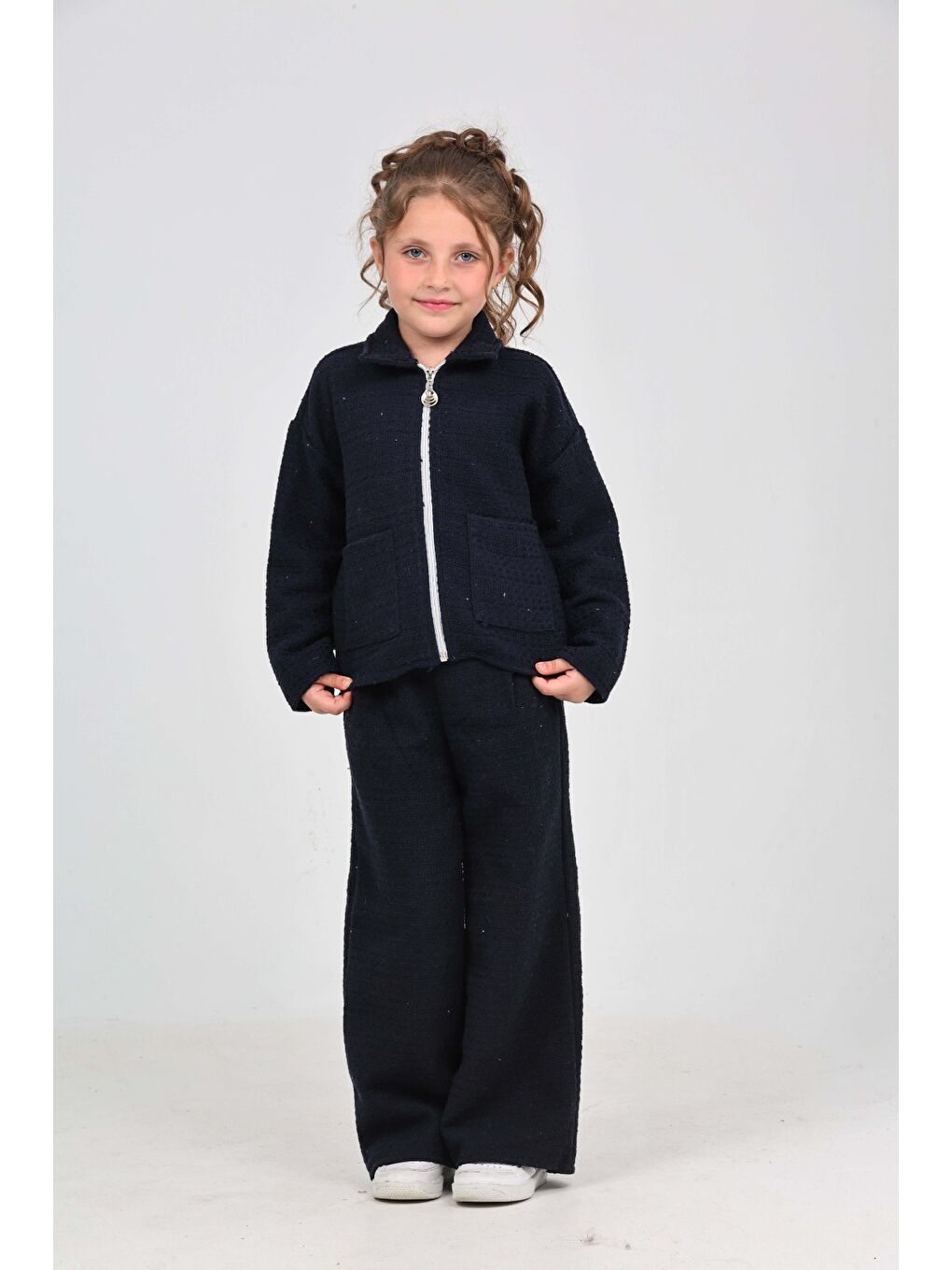 Lacivert Kız Çocuk Şanel Takım-4