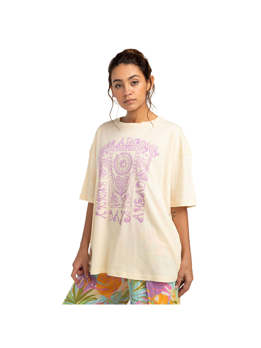 Siyah Future Is Bright Kadın Turuncu Tişört-3