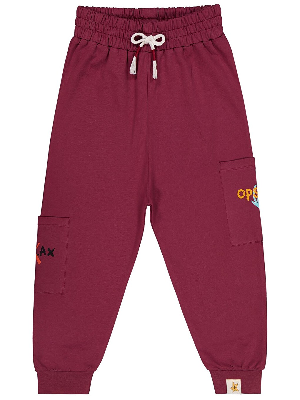 Boys Opss ! Baskılı 6-9 Yaş Eşofman Altı - Bordo