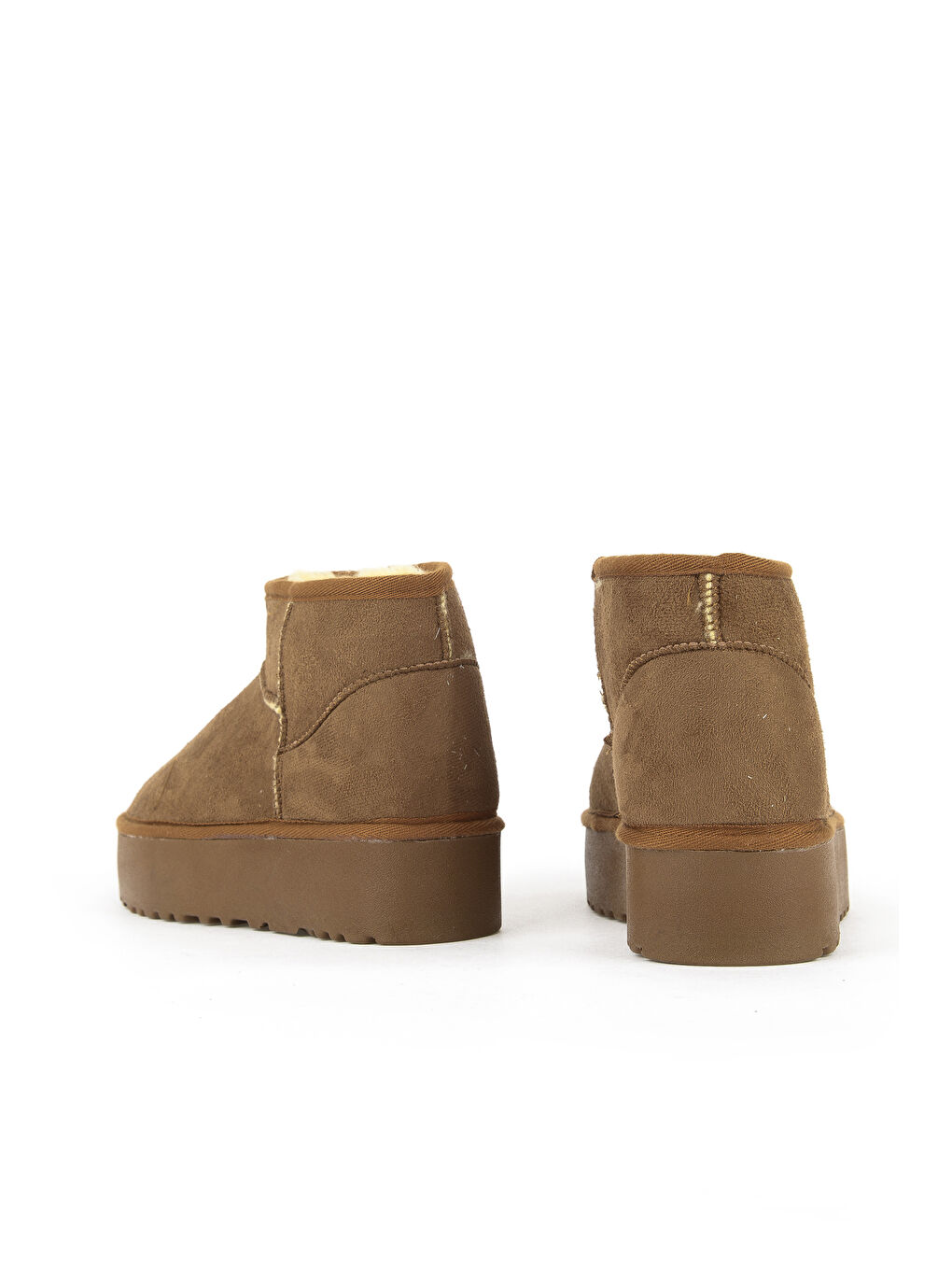 Kahverengi Suni Kürklü Kadın Bot 1531044Z1002 Taba-2