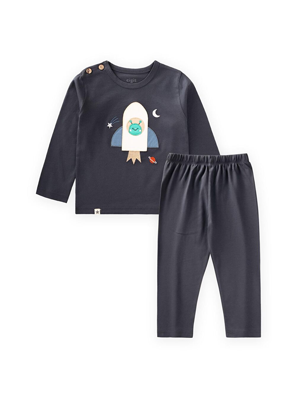 Gri Erkek Çocuk Uzun Kollu Takım