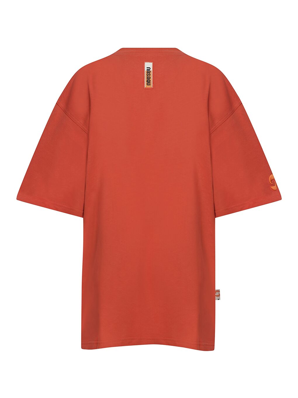 Turuncu Umisam Unisex Oversize Damask T shirt-2