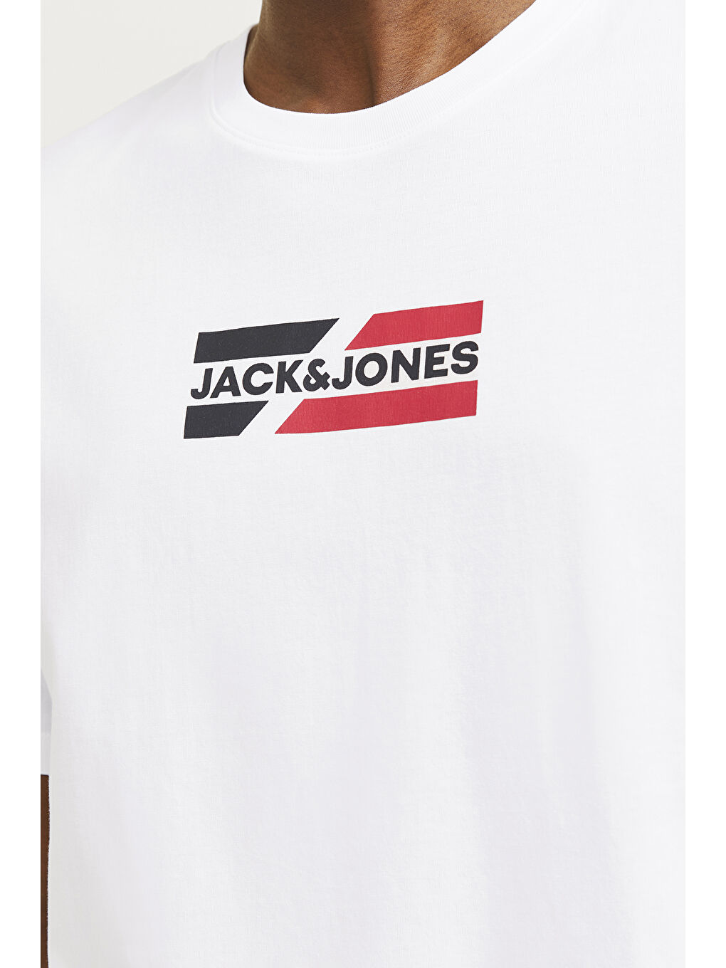 Beyaz Essentials Jjecorp % 100 Pamuk Regular Fit Logolu  Erkek Tişört 12268415-4