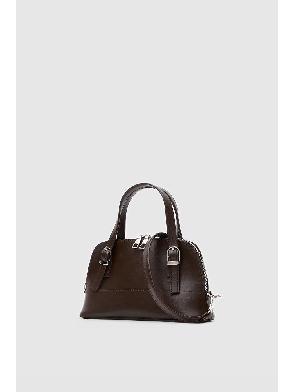 Ribbon Mini Çapraz Çanta Kahverengi-4