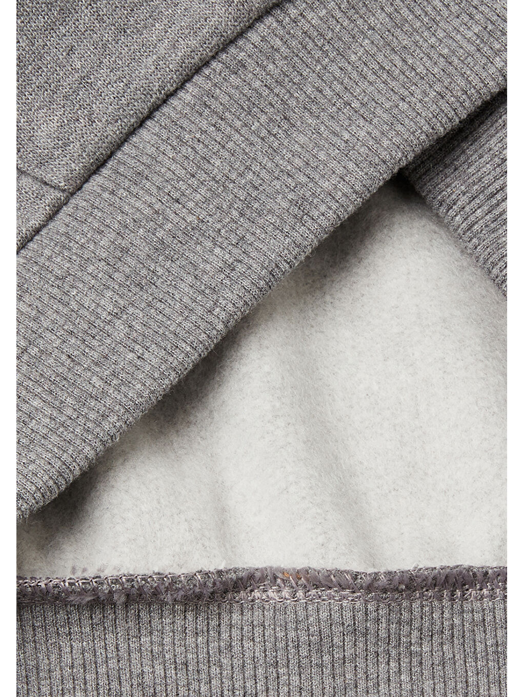 Gri Erkek Çocuk Antrasit Melanj Önü Logo Baskılı Fermuarlı Regular Fit Kapüşonlu Sweatshirt-2