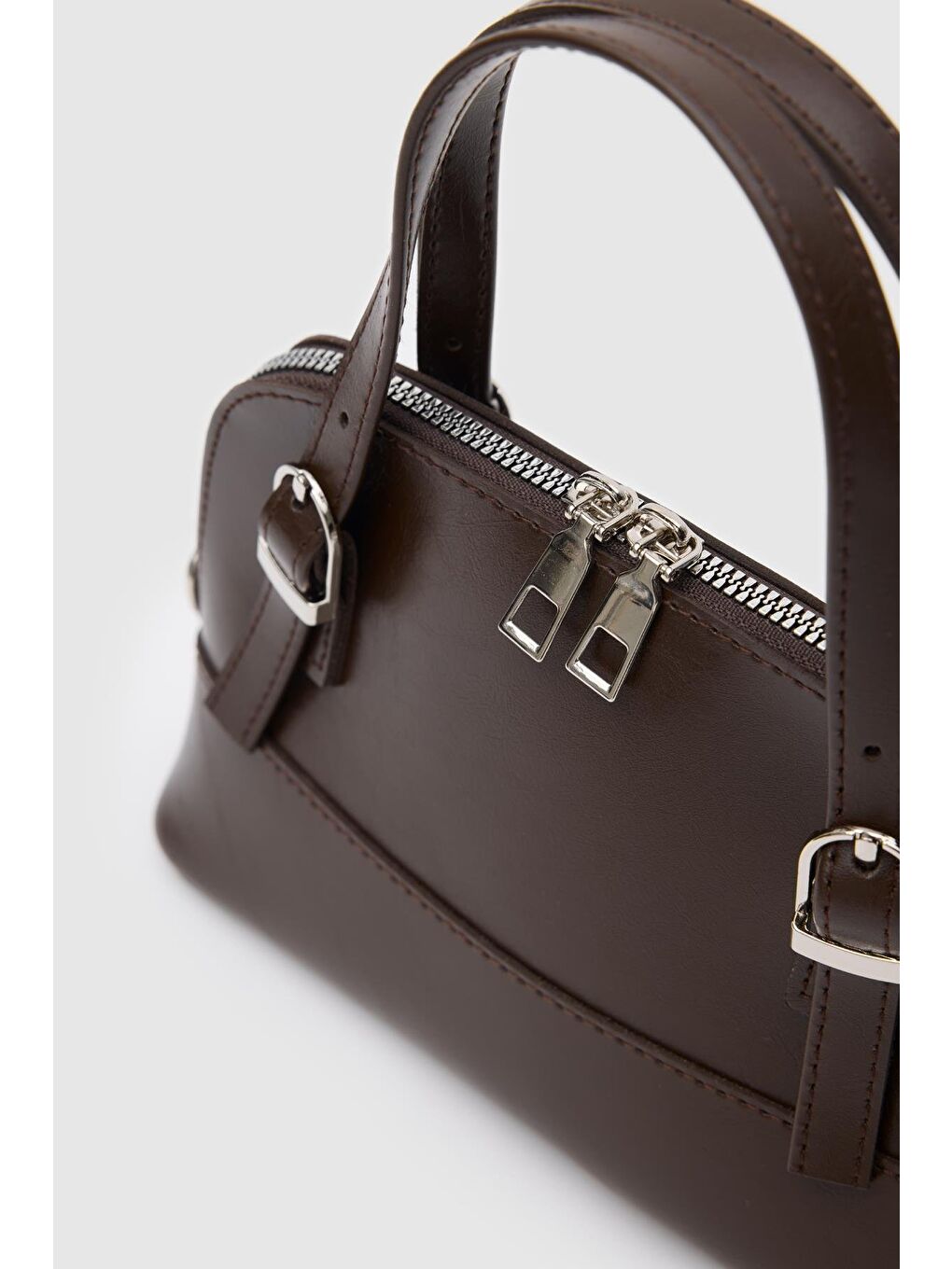 Ribbon Mini Çapraz Çanta Kahverengi-5