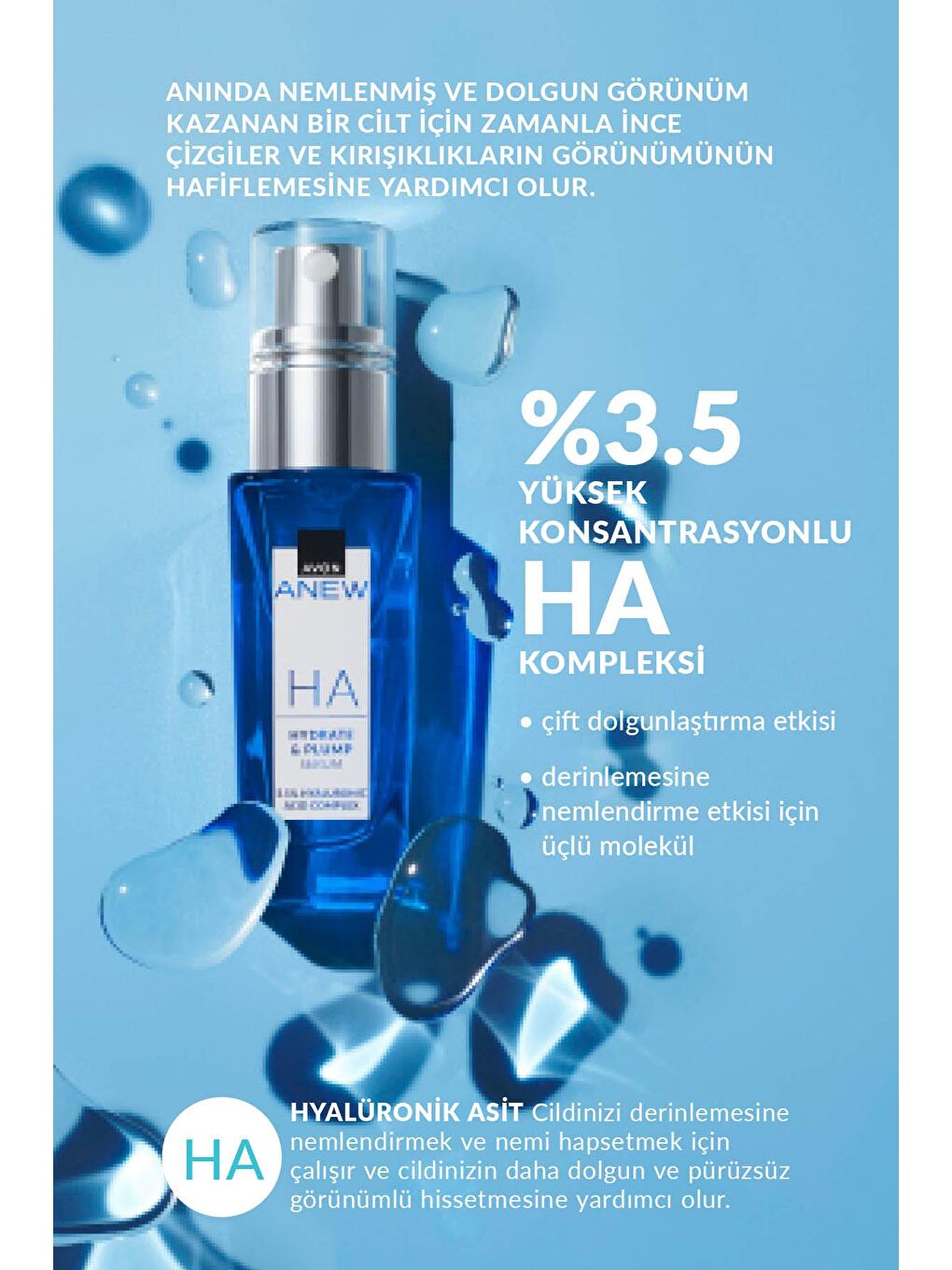 AVON Renksiz Anew Hyalüronik Asit İçeren Dolgun Görünüm Veren Serum 30 Ml. - 3