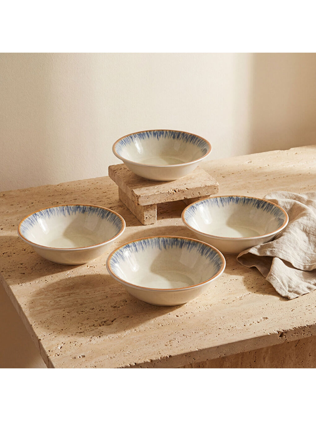 Ekru Enternasyonel Tide 4lü Kase Seti 16 Cm 64311