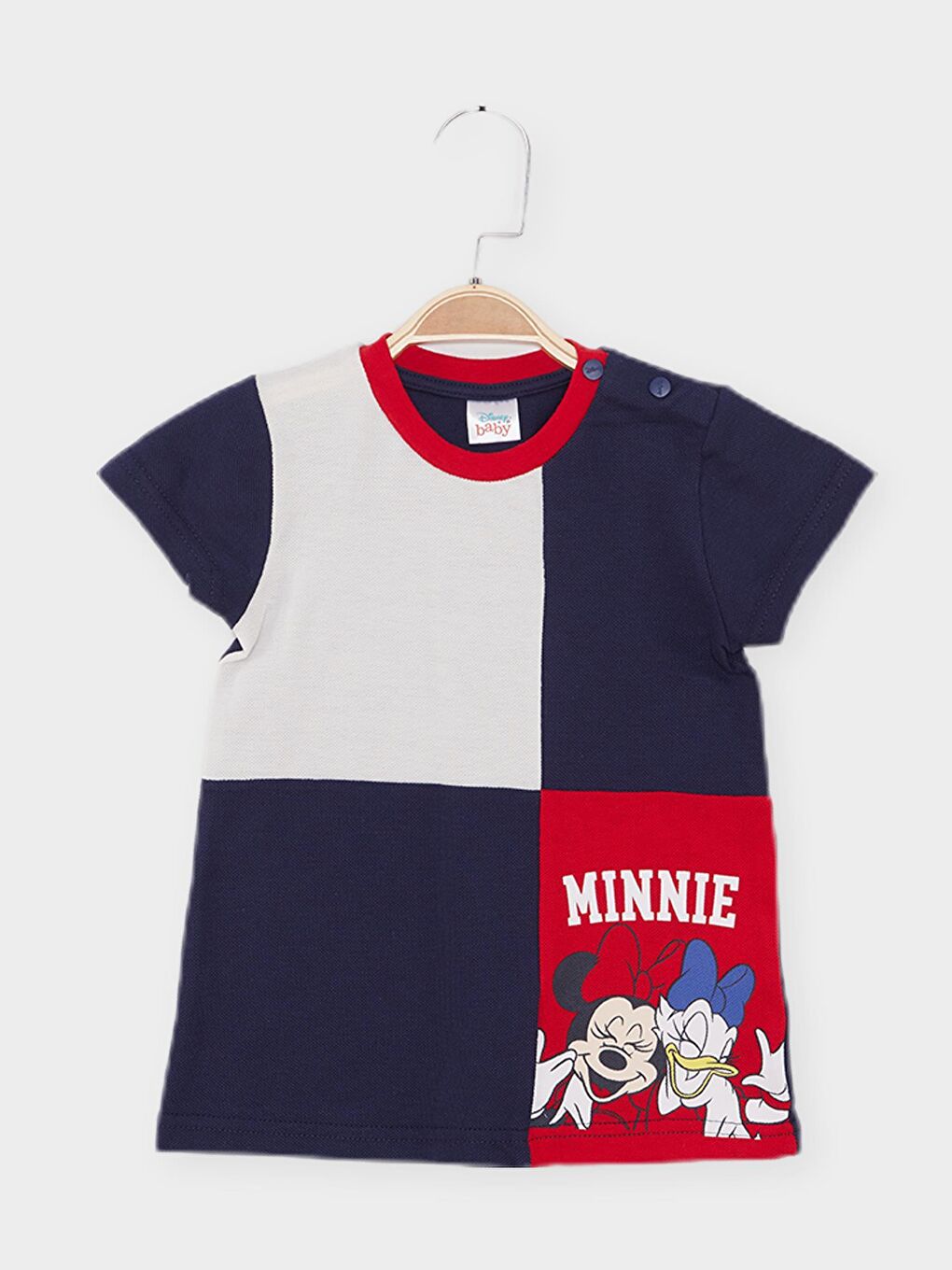 Supermino Lacivert Minnie Mouse Lisanslı Kız Bebek Elbise 22048