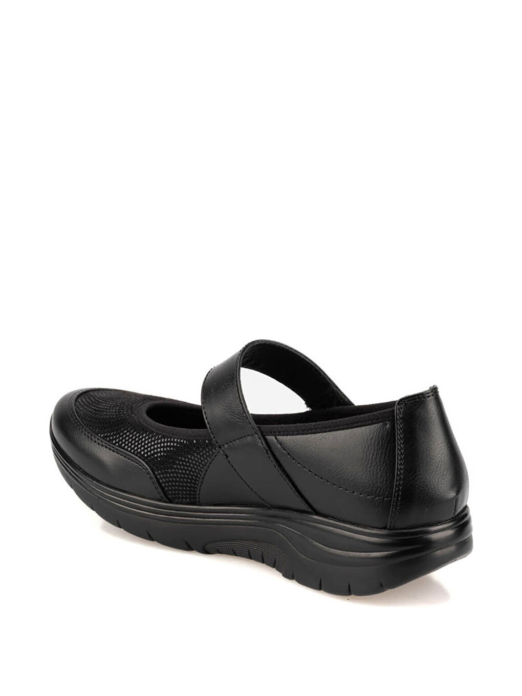 TRV920059 Siyah Kadın Comfort Babet Ayakkabı-2