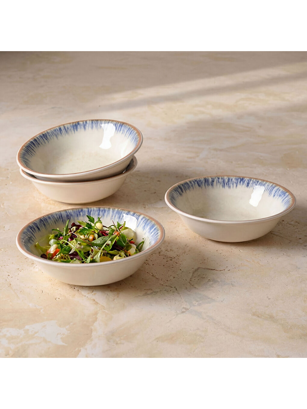 Ekru Enternasyonel Tide 4lü Kase Seti 16 Cm 64311-3