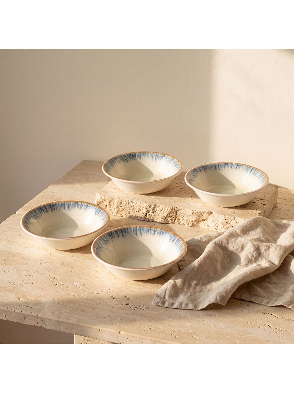 Ekru Enternasyonel Tide 4lü Kase Seti 16 Cm 64311-4