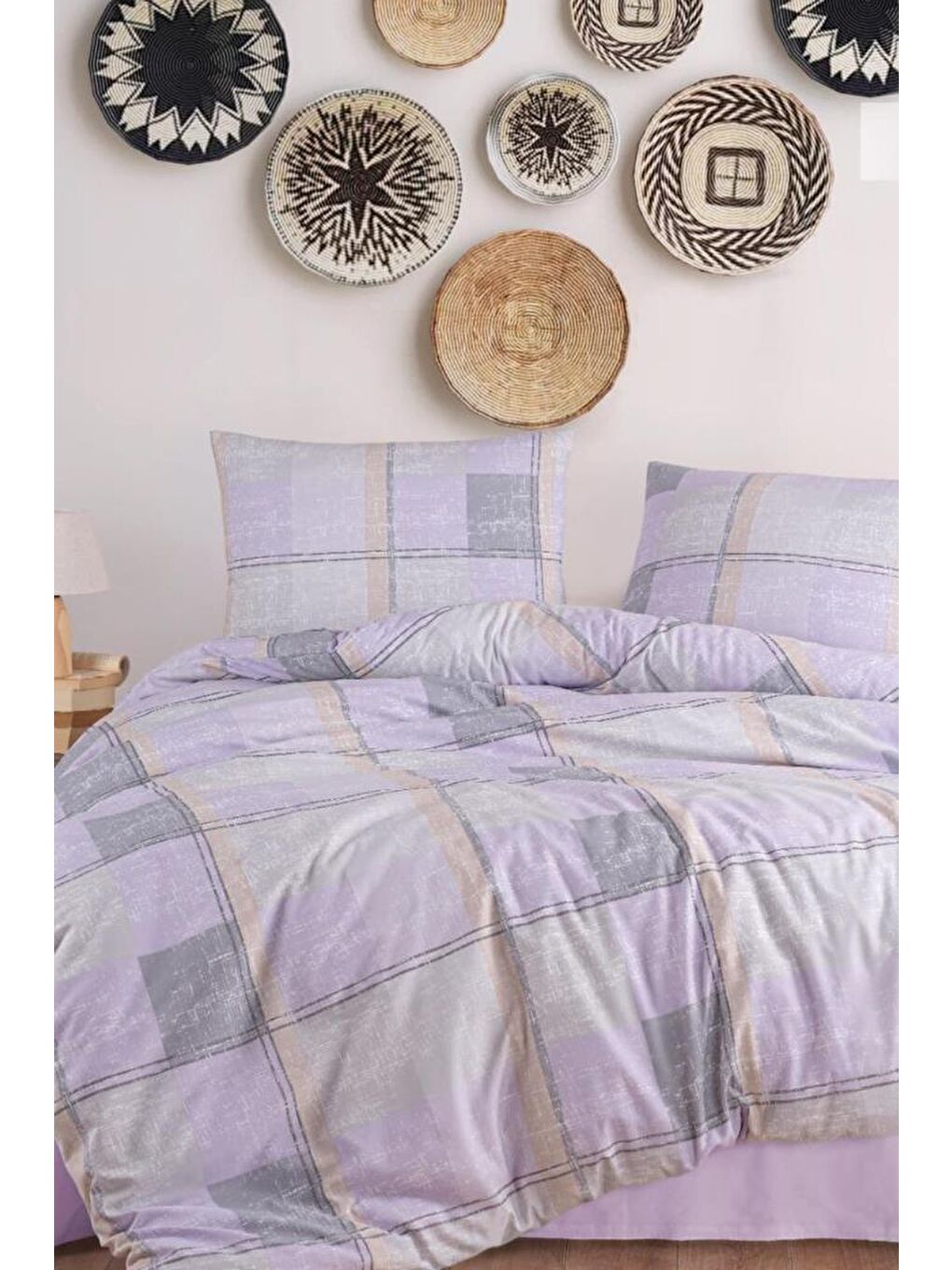 Eçim Çift Kişilik Nevresim Takımı Lila