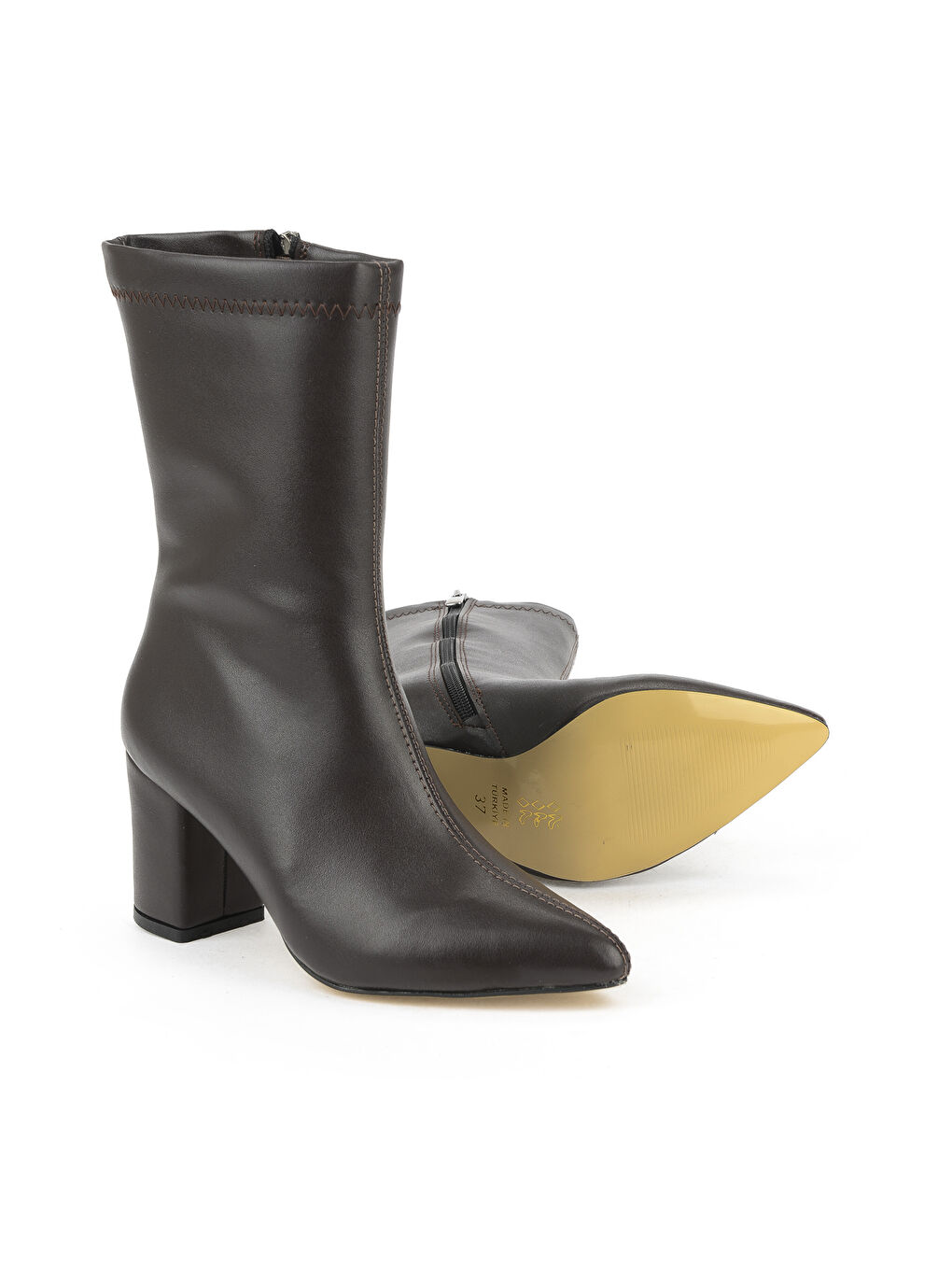 Kahverengi Kadın Topuklu Bot 1531044Z4006 Kahve-3