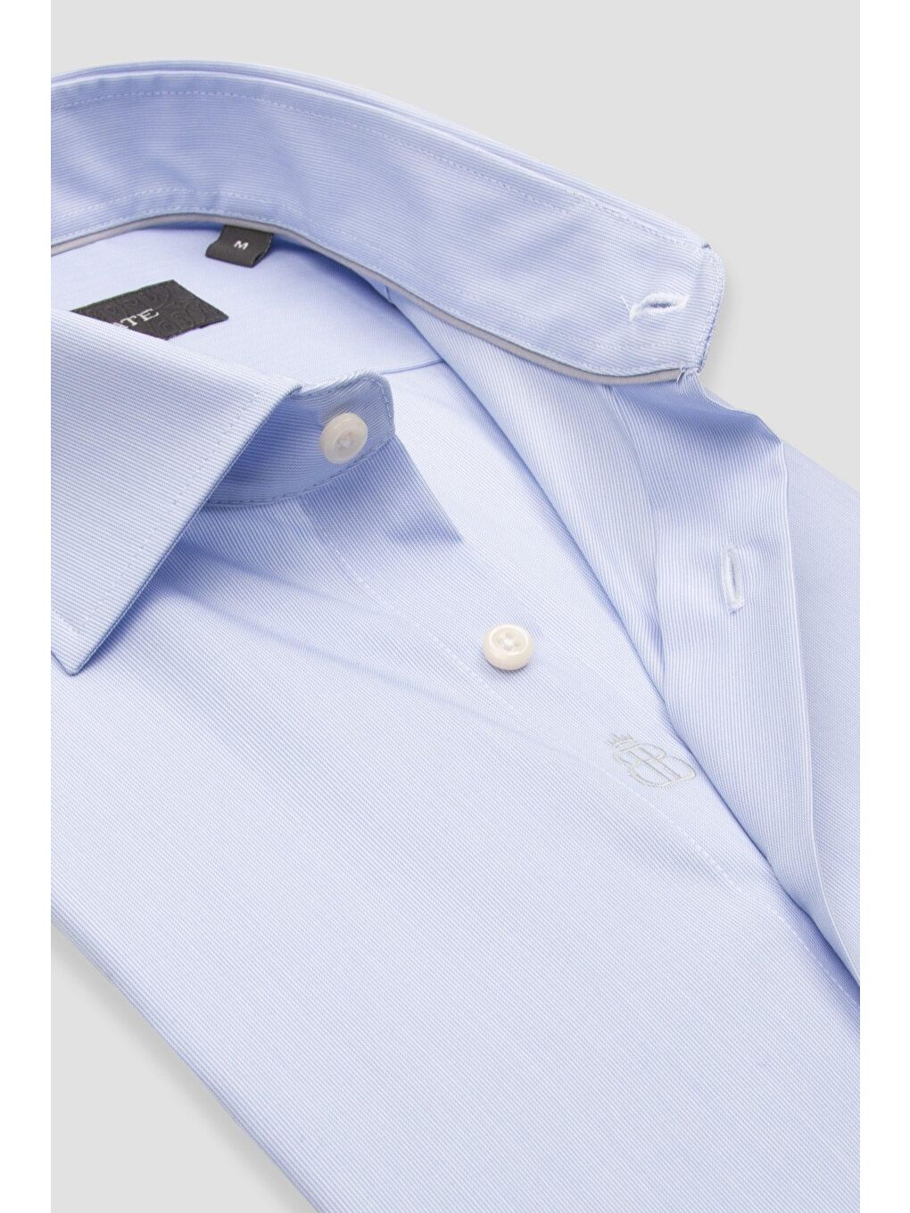 Donatello Non Iron Poplin Pamuklu Slim Fit Açık Mavi Klasik Yaka Erkek Çizgili %100 Pamuk Gömlek-5