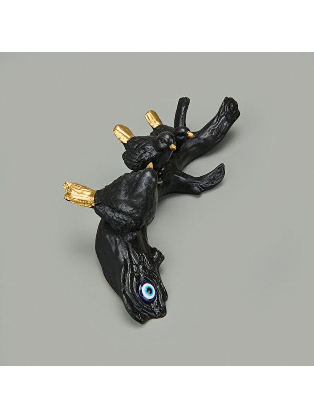 Deco Birds Dekor - Siyah / Gold - 8x24 cm-3