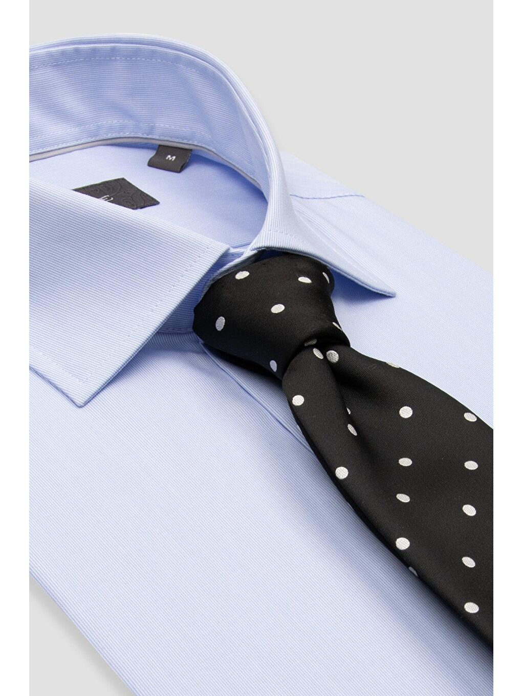 Donatello Non Iron Poplin Pamuklu Slim Fit Açık Mavi Klasik Yaka Erkek Çizgili %100 Pamuk Gömlek-6