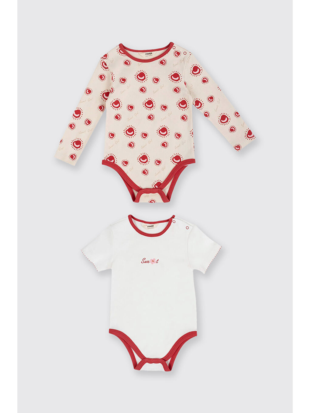 Yenidoğan Desenli Bej 2'li Body Set