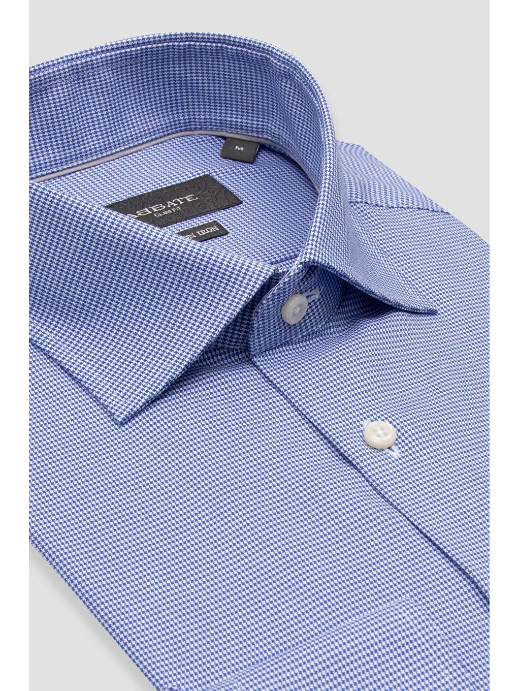 Donatello Non Iron Armür Pamuklu Slim Fit Açık Mavi Klasik Yaka Erkek Düz %100 Pamuk Gömlek-1