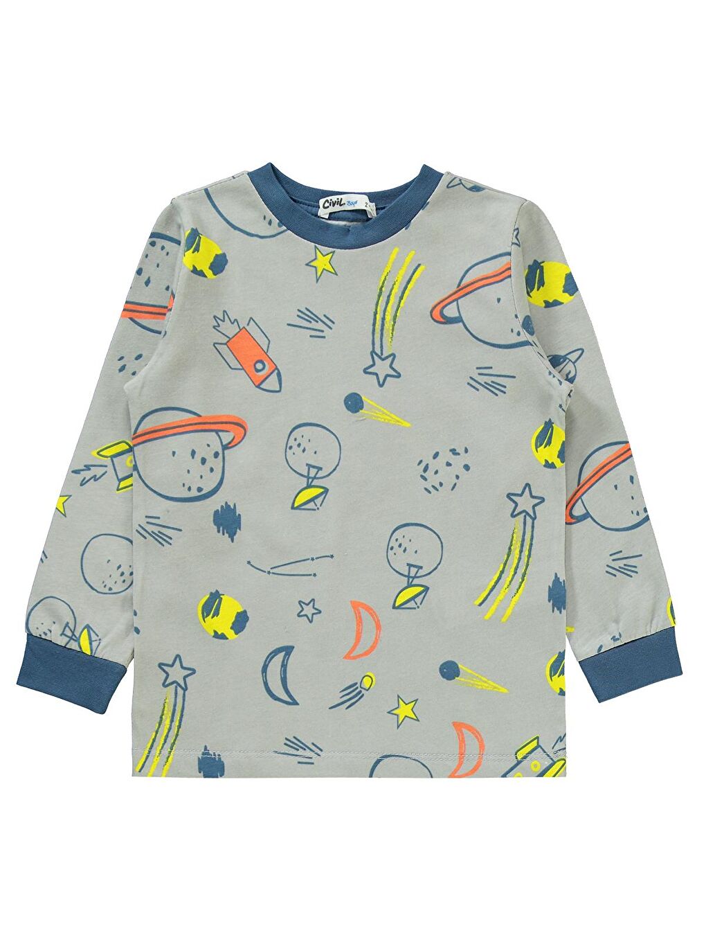 Boys Erkek Çocuk Pijama Takımı 2-5 Yaş İndigo-2