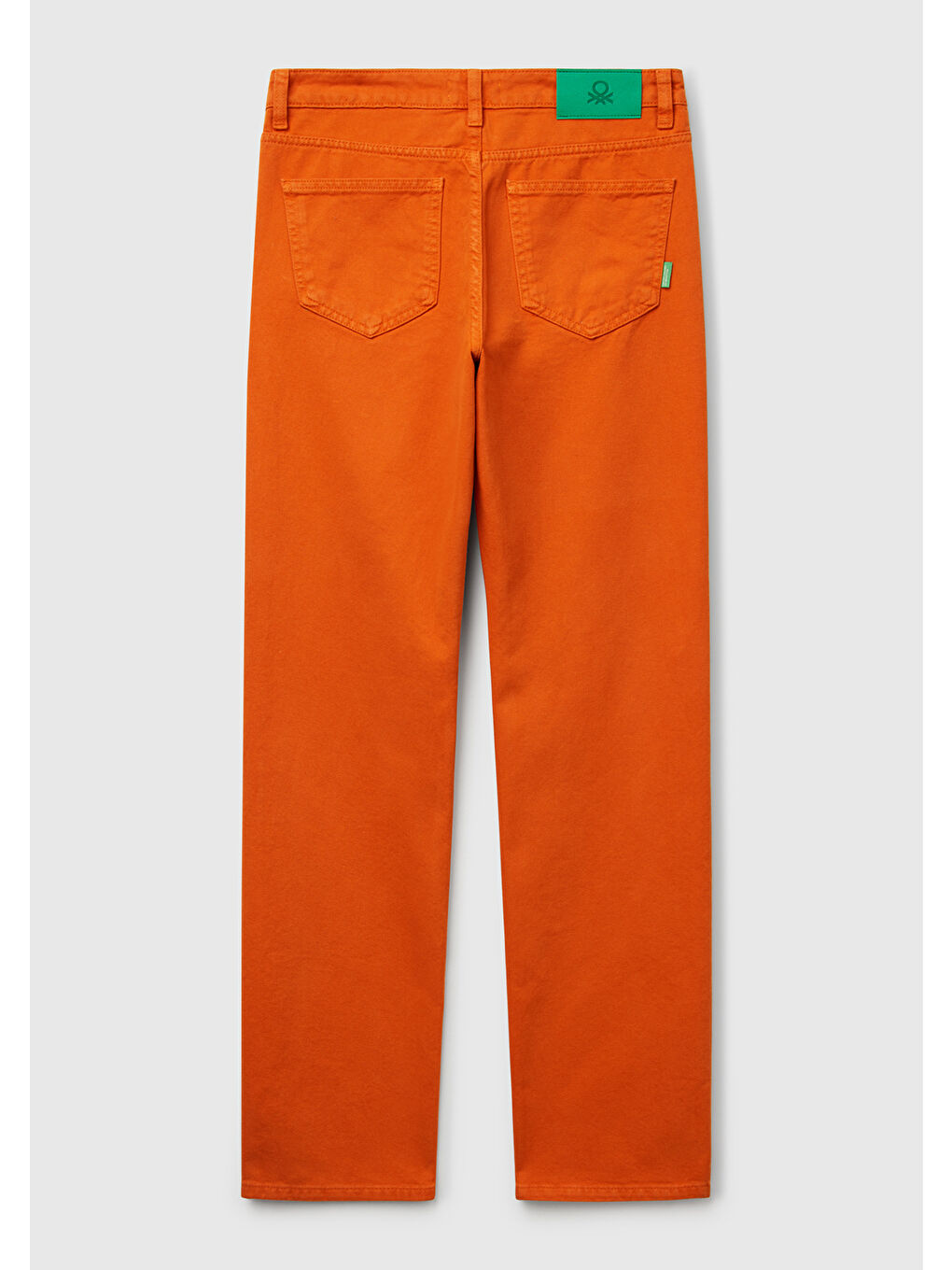 Kadın Turuncu %100 Pamuk Normal Bel Regular Fit Denim Pantolon-3