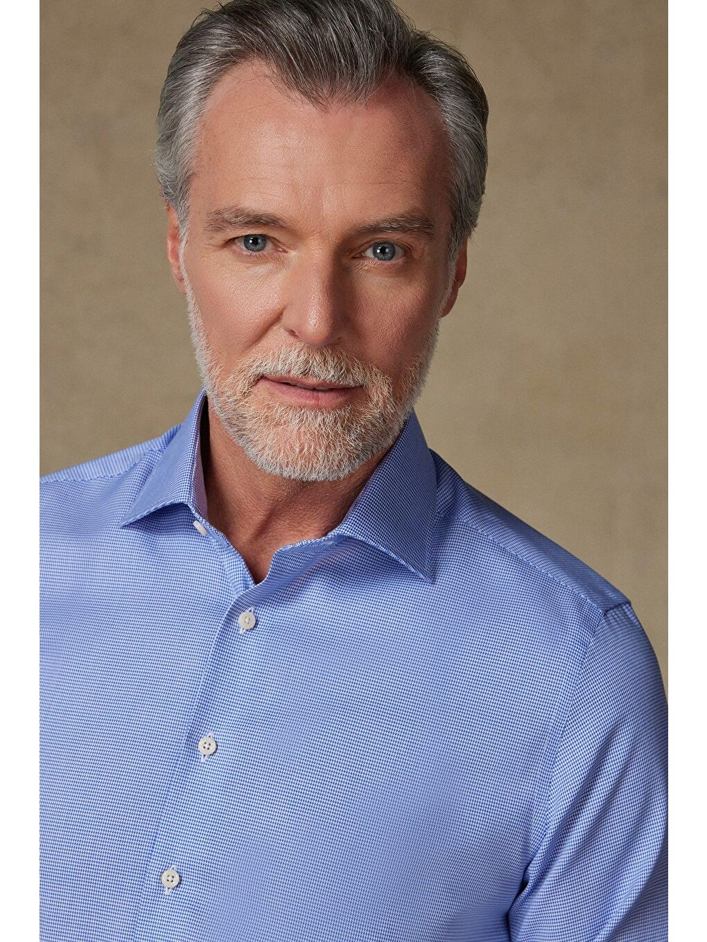 Donatello Non Iron Armür Pamuklu Slim Fit Açık Mavi Klasik Yaka Erkek Düz %100 Pamuk Gömlek-3