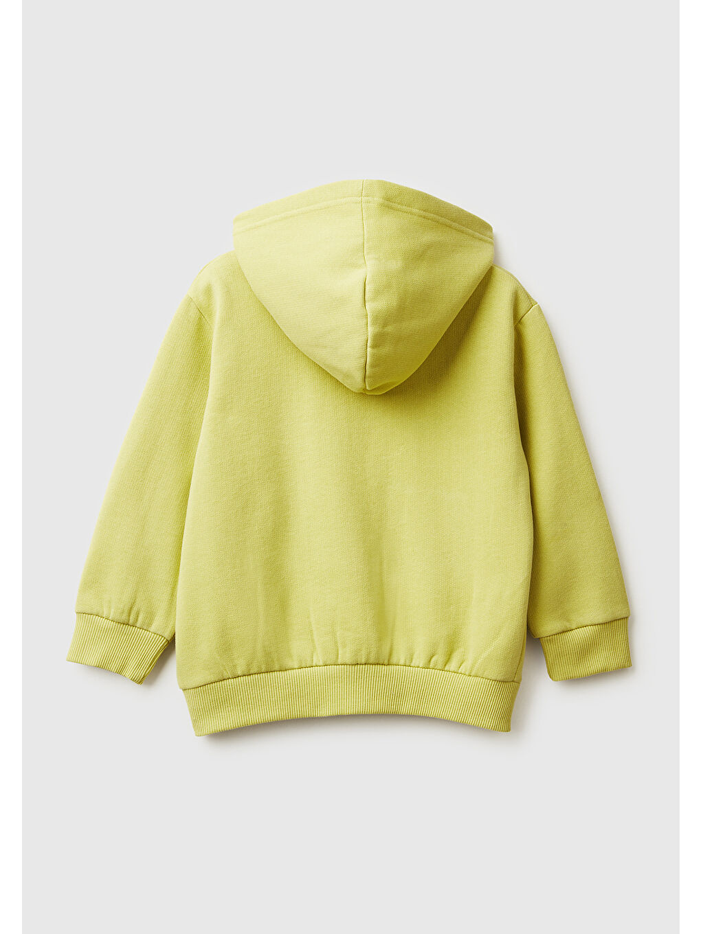 Sarı Erkek Çocuk Hardal Önü Logo Baskılı Fermuarlı Regular Fit Kapüşonlu Sweatshirt-1