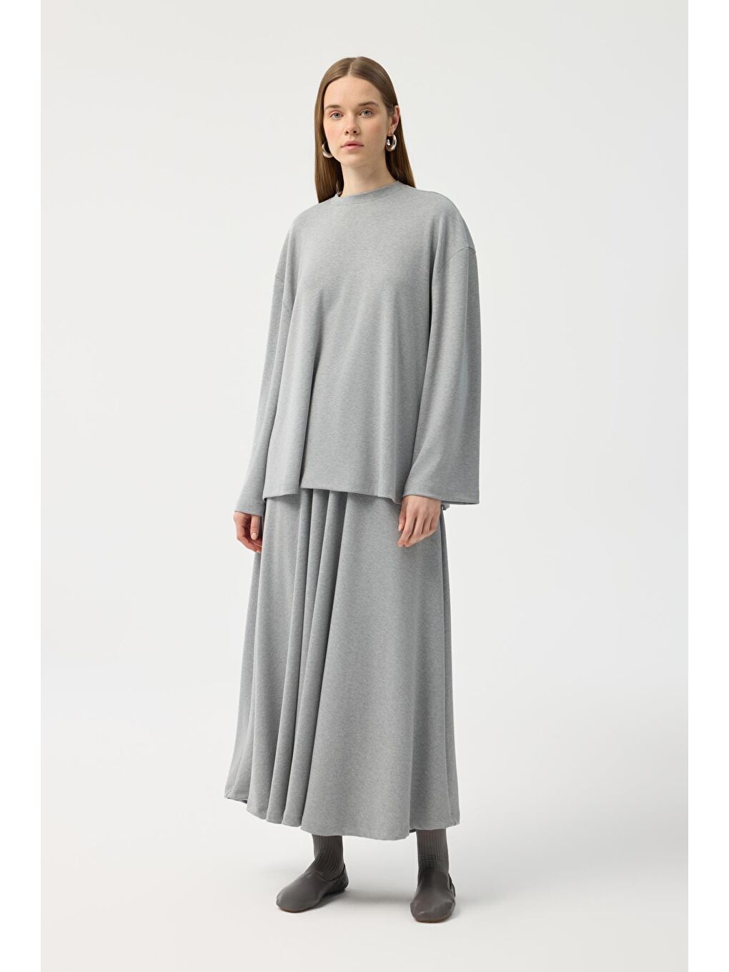 Modal Cupra Etek Takım Gri Melanj-1