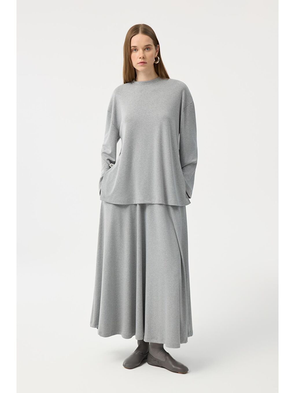 Modal Cupra Etek Takım Gri Melanj-4