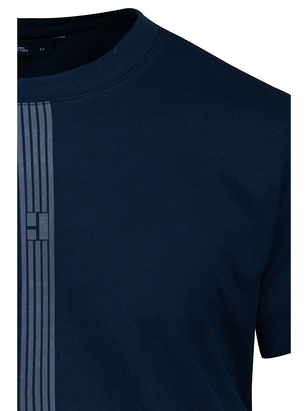 Lacivert Regular Fit Bisiklet Yaka Tişört-1