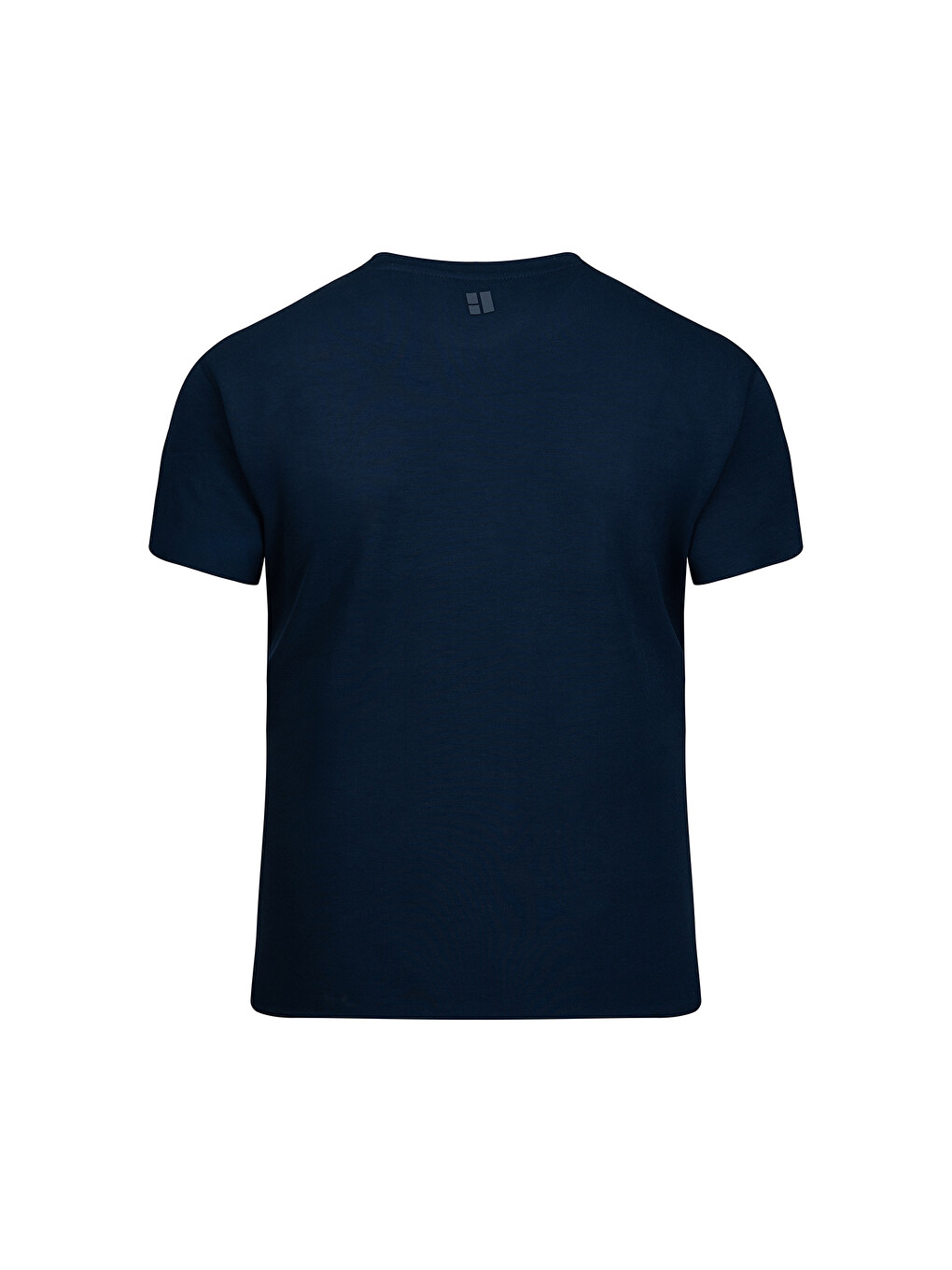 Lacivert Regular Fit Bisiklet Yaka Tişört-2
