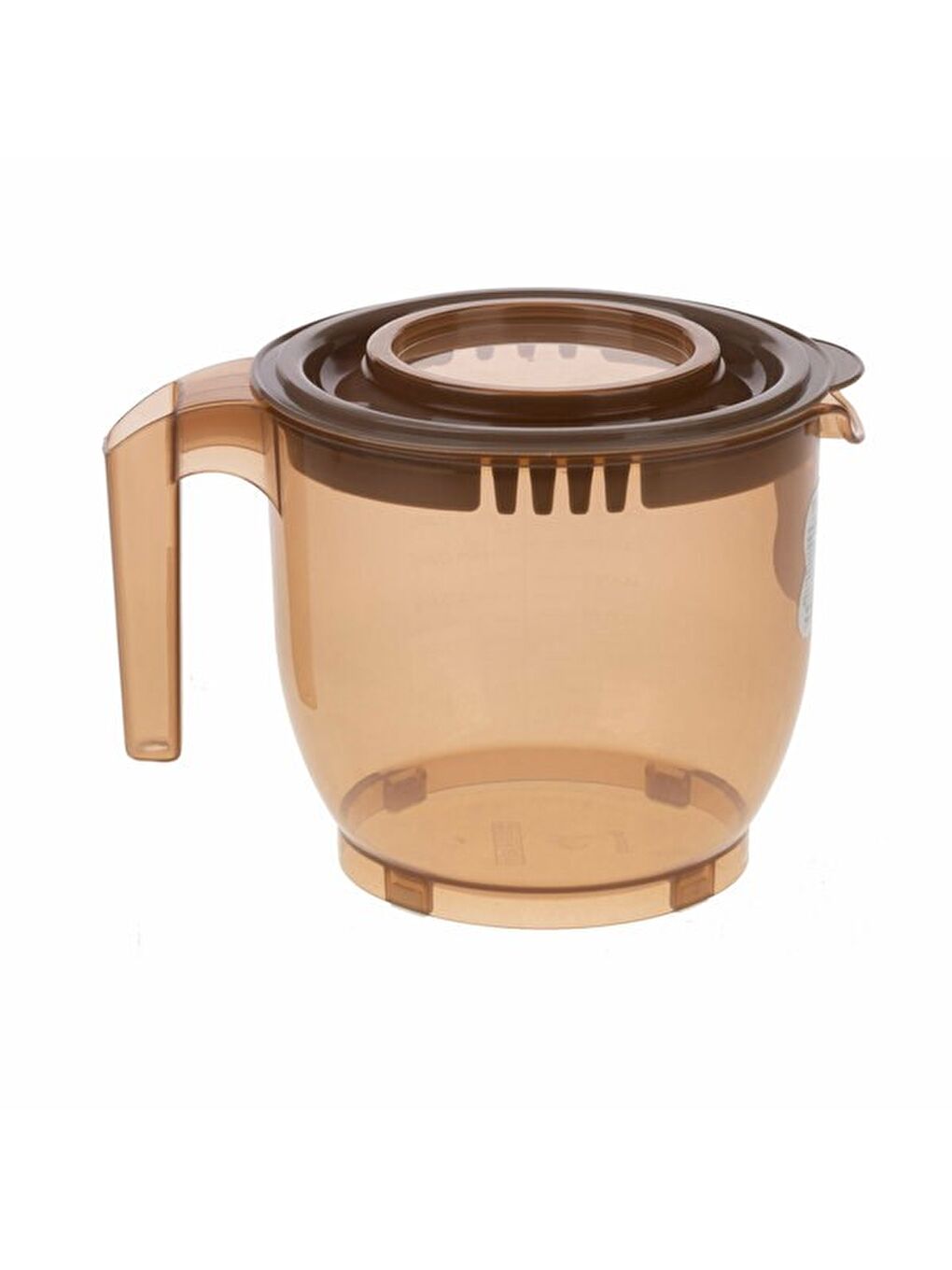 Kahverengi VP-023 2200ml Kumsal Kapaklı Çırpma Mikser Kabı-2