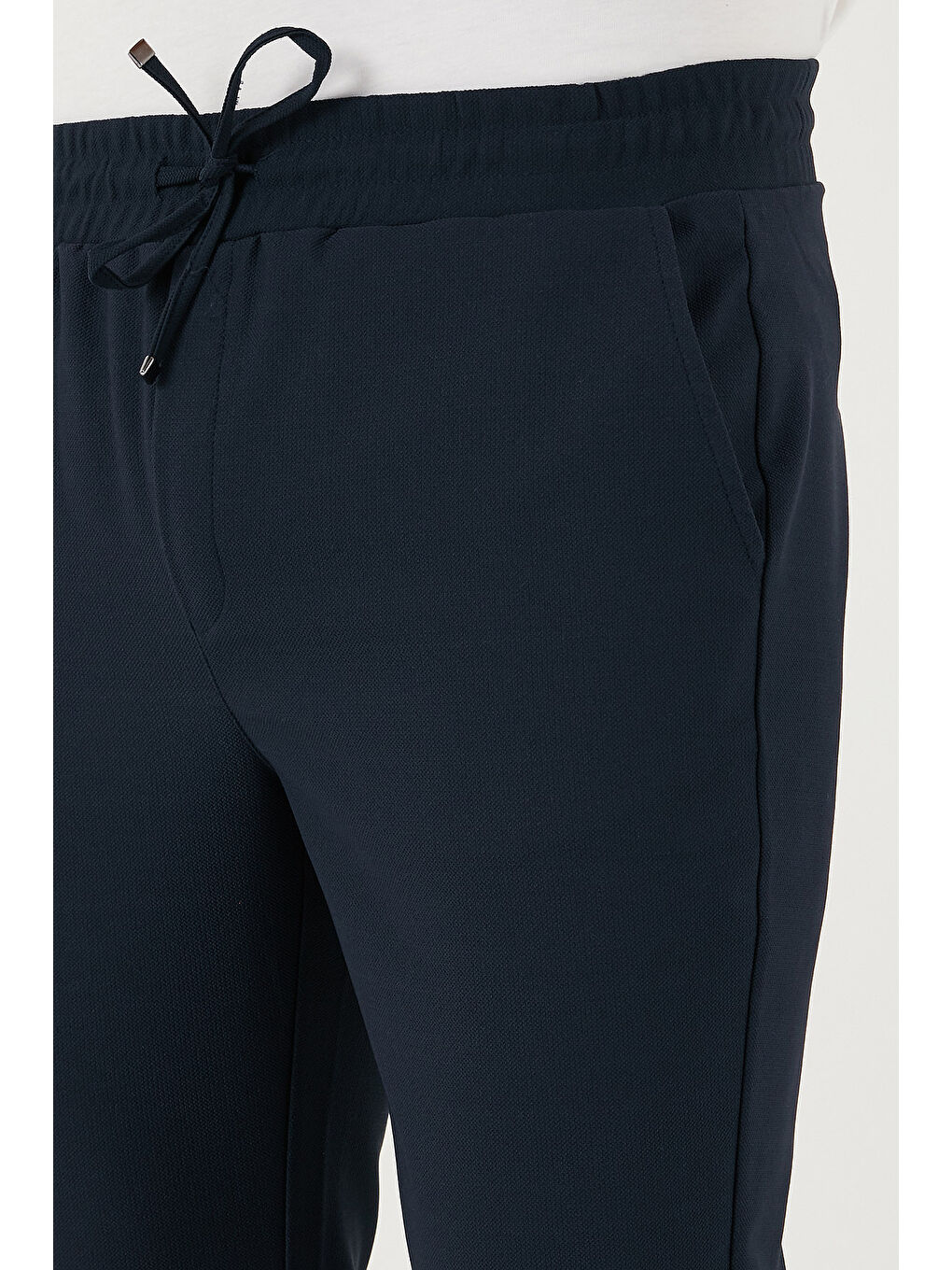 Lacivert Streç Regular Fit Normal Bel Düz Paça Jogger Pantolon CF25617953-5