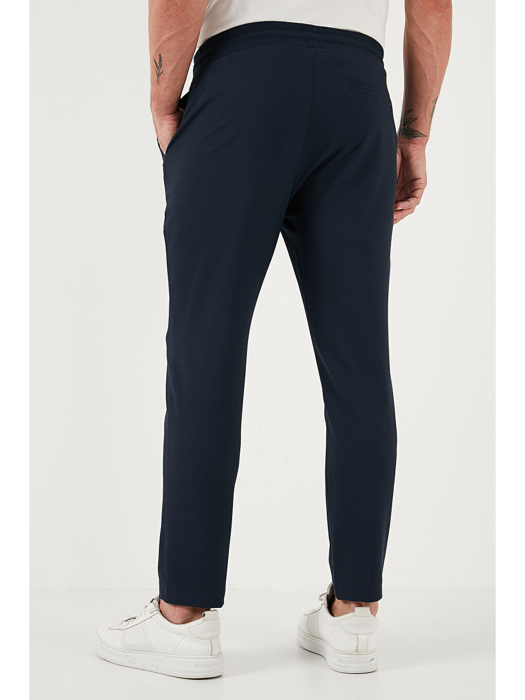 Lacivert Streç Regular Fit Normal Bel Düz Paça Jogger Pantolon CF25617953-6